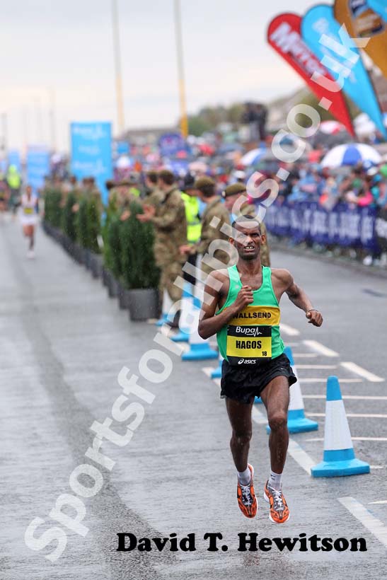Yared Hagos finishing the 2012 BUPA GNR.